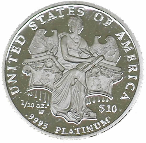 1/10 Oz Platinum Coin Liberty USA